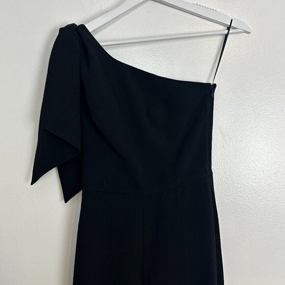 DRESS THE POPULATION Tiffany One-Shoulder Jumpsuit in Black Size X-Small - Picture 6 of 14